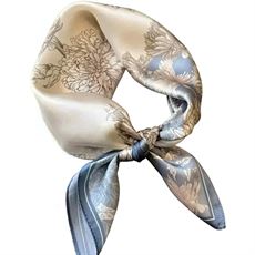 TIM OG SIMONSEN HALSTØRKLÆDER, SØS SCARF, ICE BLUE/ OFF WHITE